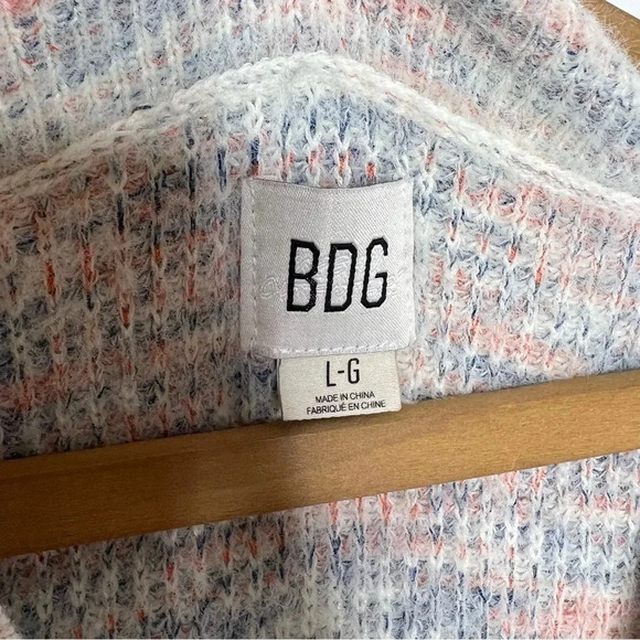 BDG Urban Outfitters Aden V Neck Knit Multicolor Sweater Vest Sleeveless Popover - Picture 7 of 8